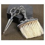 Antique Style Scissors with Clothing Brush