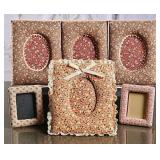 Set of Four Vintage Fabric Picture Frames