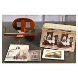 Antique Wooden Handheld Stereograph