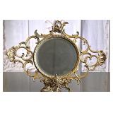 Vintage Beveled Mirror and Stand