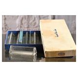 Set of Ten Crystal Place Card Holders
