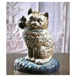Vintage Hubley Sitting Cat Cast Iron Doorstop