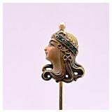 Lady Head Lapel Pin
