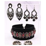Victorian Style Earrings and Bracelet