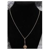 10K Gold Filagree with Seed Pearl and Diamond