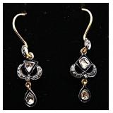 Pair of Dangley Robert Rose Earrings