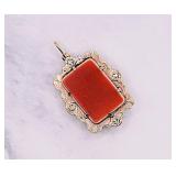 Victorian 9K Gold Sardonyx Locket