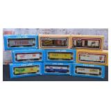 9 Pc. Life Like HO Gauge Rolling Stock
