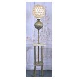 Vintage Brass & Glass Banquet Lamp