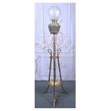 Victorian Ornate Brass Floor Lamp