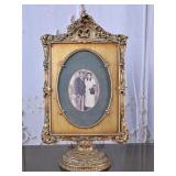 Ornate Gilt Metal Tabletop Photo Frame