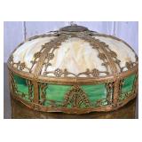 Art Nouveau Slag Glass Table Lamp Shade