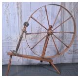 Antique Wooden Great Spinning Wheel