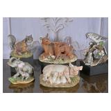 Set of 5 Fine Porcelain Animal Figures