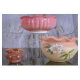 Three Art Glass Bowls & Vase Assortment