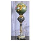 Victorian Onyx and Brass Oil Lamp