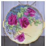 Hand-Painted Floral Porcelain Plate