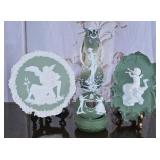 Collection of Four Green Jasperware