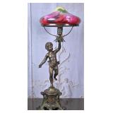Bronze Putto Figural Table Lamp