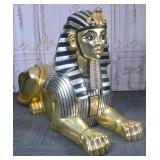 Large Decorative Gold Sphinx Statue