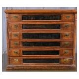 J. & P. Coats Antique Spool Cabinet