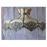 Slag Glass Hanging Shade with Prisms