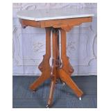 Victorian Marble Top Pedestal Table