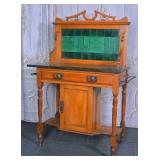 Victorian Washstand with Green Tiles
