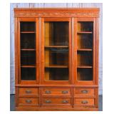 Large Victorian Style Wooden Bookcase