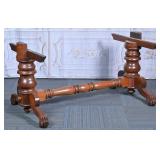 Victorian Carved Walnut Roulette Base