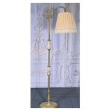 Neoclassical Brass & Onyx Floor Lamp