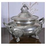 Ornate Silver-Plated Lidded Soup Tureen