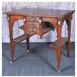 Antique Victorian Oak Writing Desk