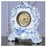 Delft Blue Ceramic Mantle Clock