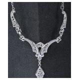 Judith Jack Sterling Marcasite Necklace