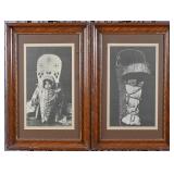 Two Framed Edward Curtis Infant