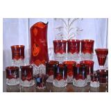 Vintage Ruby Red Souvenir Glass