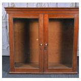 Antique Wooden Two-Door Display Case