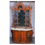Victorian Walnut & Marble Sideboard