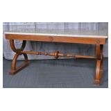 Neoclassical Marble-Top Console Table