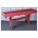 Rustic Red Painted Primitive Trough