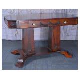 Empire Style Mahogany Library Table