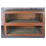 Two-Tier Oak Barrister Bookcase