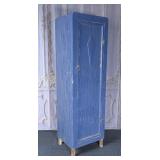 Vintage Blue Painted Wooden Storage