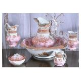 Victorian Floral Wash Basin Set