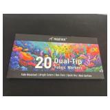New 20 dual tip fabric markers