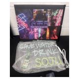 13ï¿½x10ï¿½ new save water drink soju neon sign