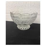 8ï¿½ Vintage MCM Zajecar Cut Lead Crystal Bowl