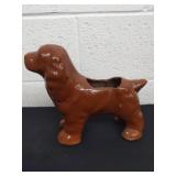 Vintage ceramic planter shaped like a dog