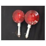 Pair of vintage chrome motorcycle turn signal